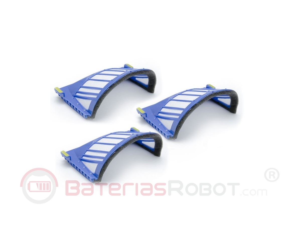 Conjunto de 3 filtros AeroVac compatível com iRobot Roomba