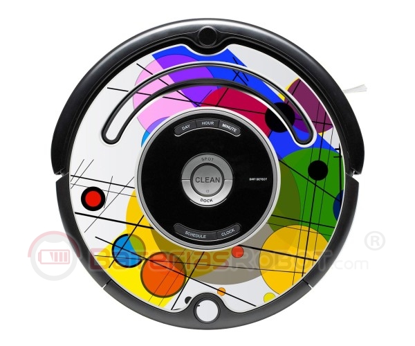 POP-ART Cerchi di Kandinsky. Vinile per iRobot Roomba - Serie 500 600