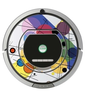 POP-ART Círculos de Kandinsky. Vinil para iRobot Roomba - Série 700